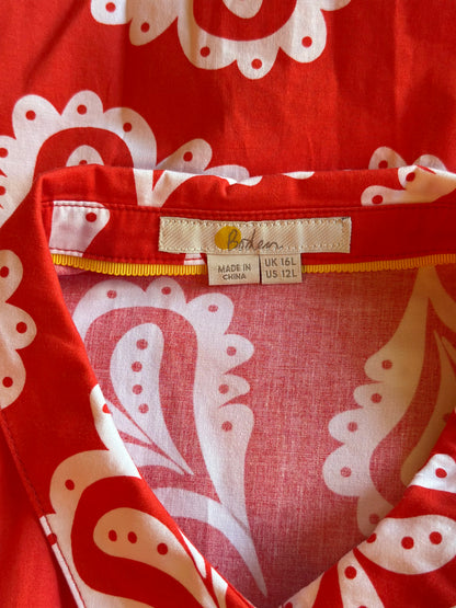Robe midi imprimé rouge T.40
