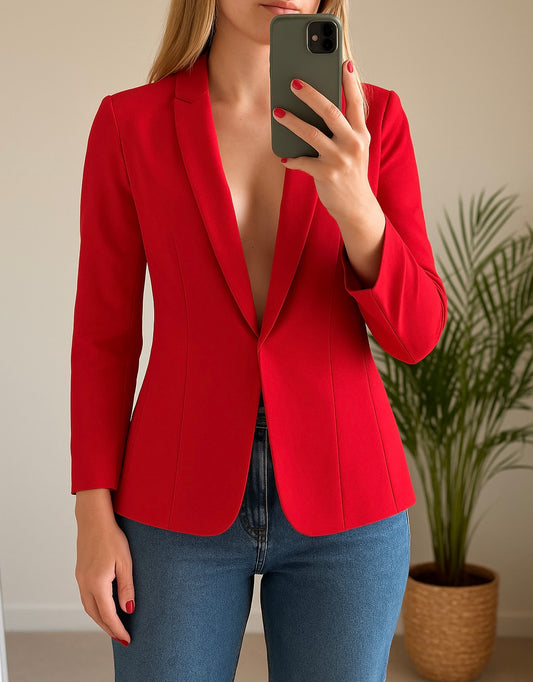 Blazer élégant rouge T.38