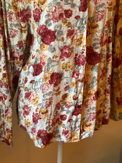Chemise fleurie coton vintage T.40