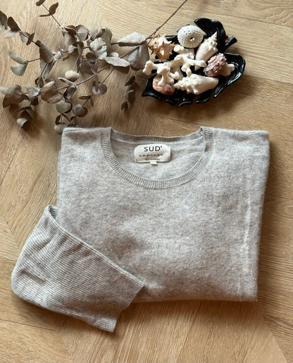 Pull en cachemire gris clair T.34/36