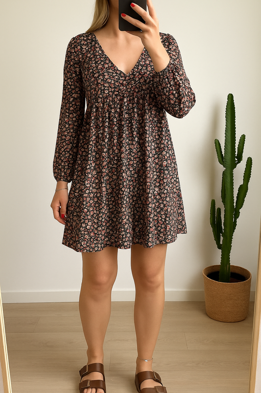 Robe fleurie coupe fluide T.34