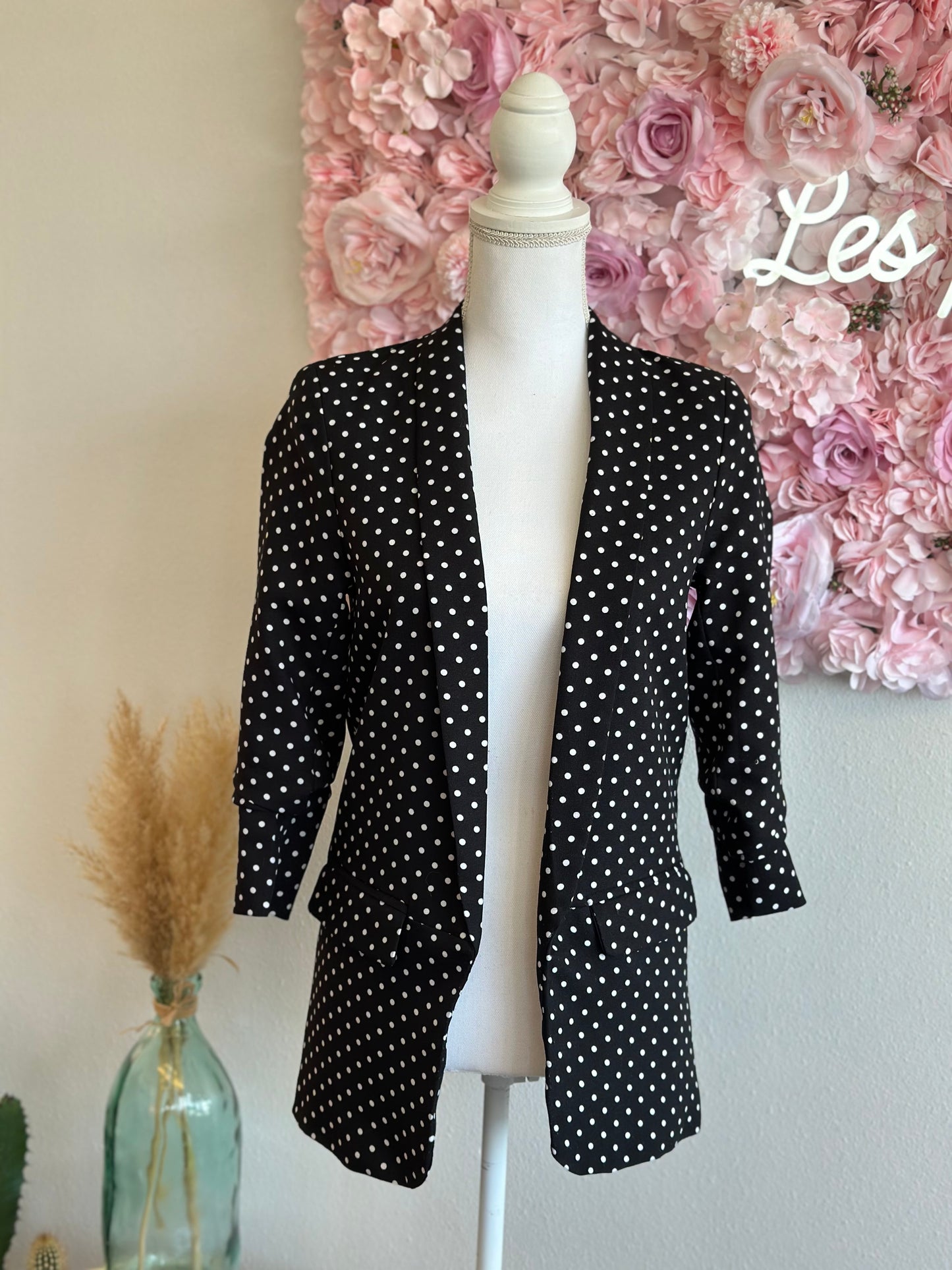 Blazer noir à pois blancs, T.34