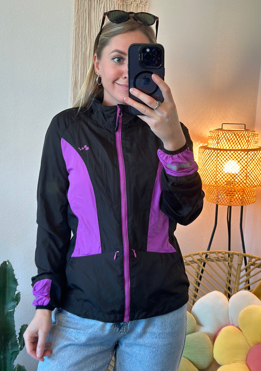 Belle veste de sport noire et violette, T.36