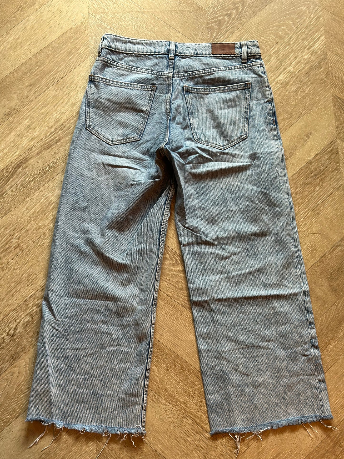 Jean bleu clair à jambes larges modèle Culotte, T.38