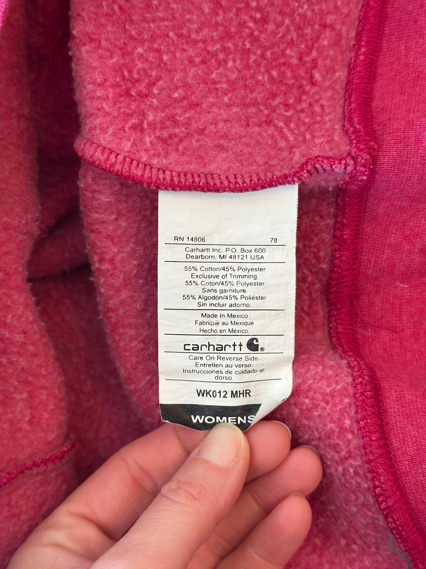 Sweat zippé à capuche rose logo brodé T.38