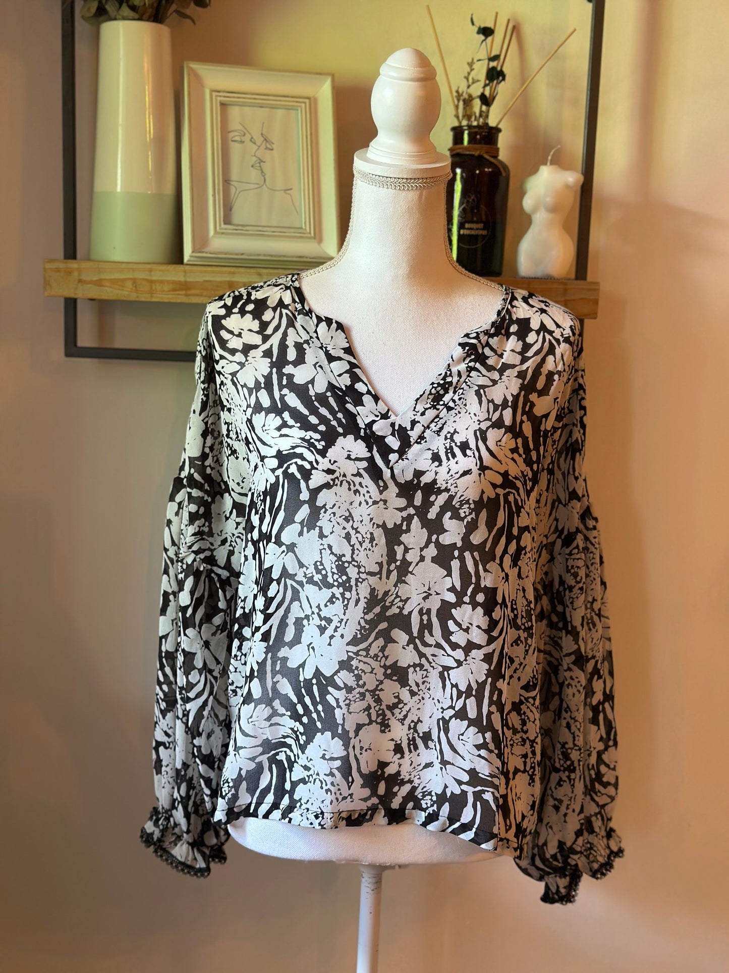 Blouse fluide imprimée T.36