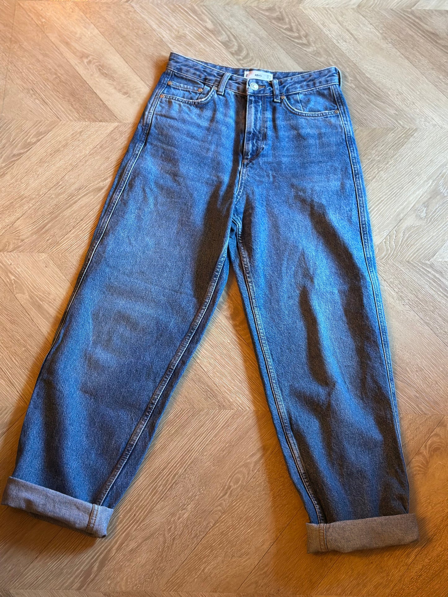 Jean droit uni Denim 100 % coton T.36