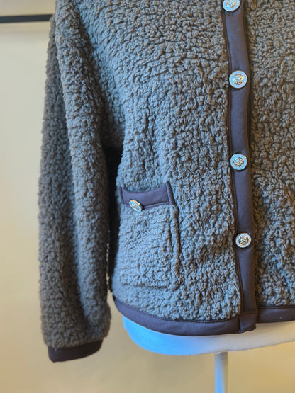 Veste Teddy effet mouton marron neuf T.36/38