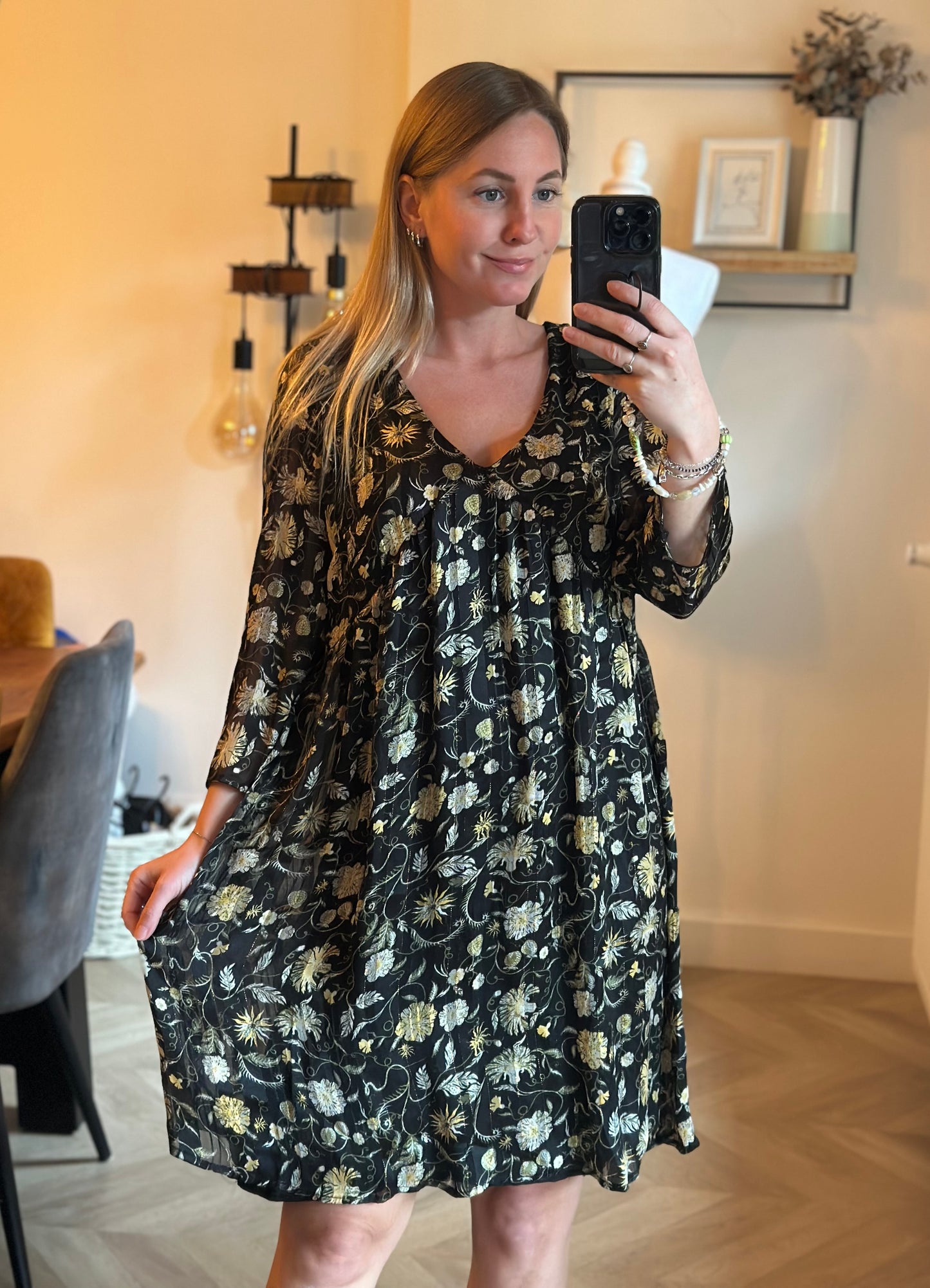 Robe fluide imprimé fleurs T.38