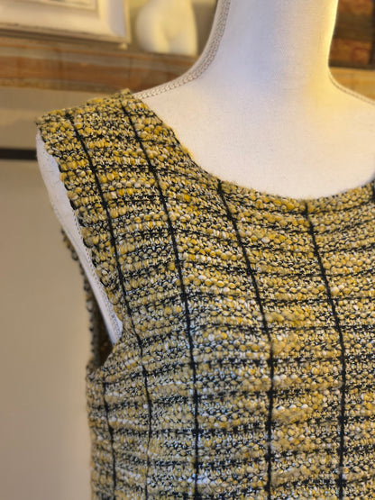 Robe tweed laine jaune et noir T.40