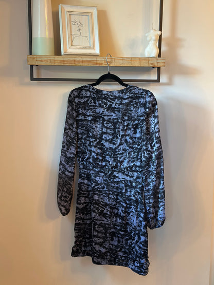 Robe drapée imprimé abstrait T.38