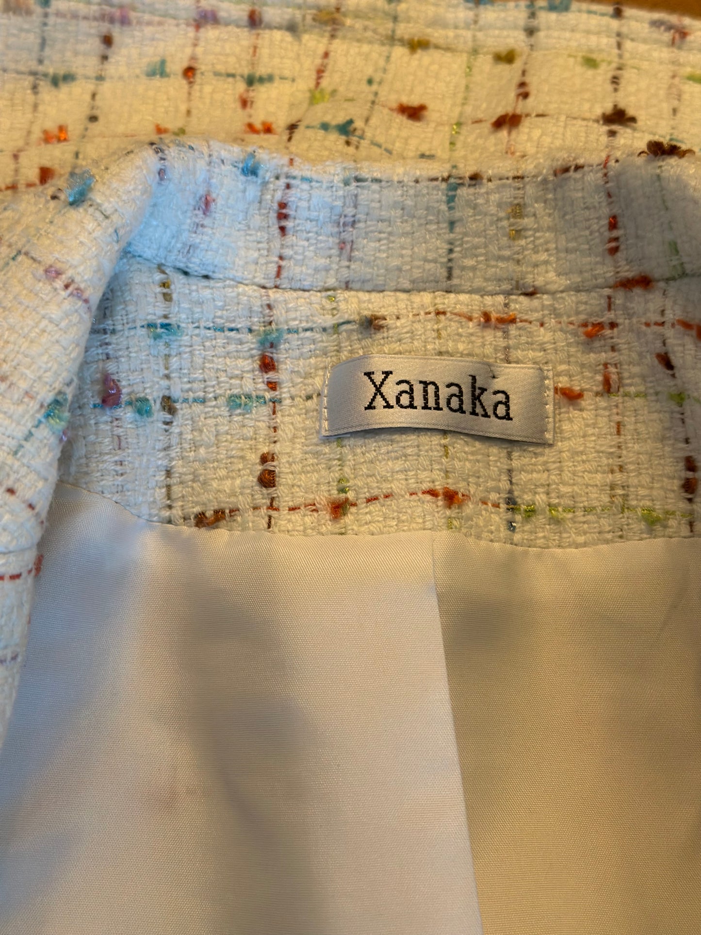 Blazer tweed écru multicolore T.34