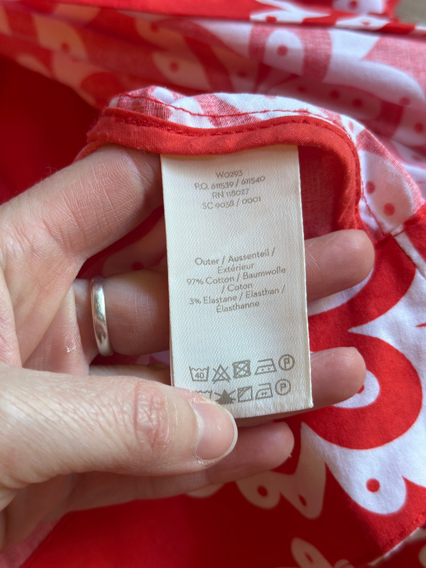 Robe midi imprimé rouge T.40