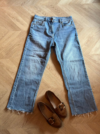 Jean droit cropped denim T.36