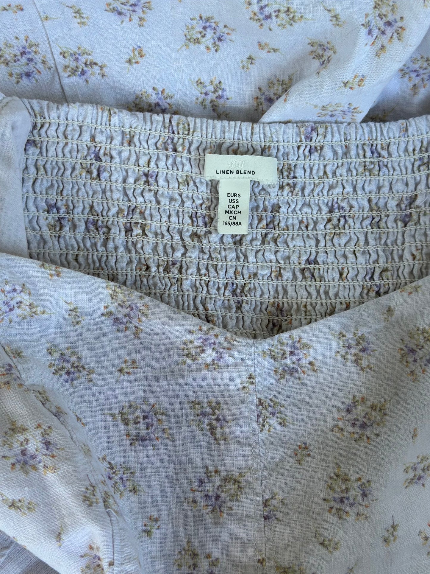 Robe longue en lin et coton fleurie T.36