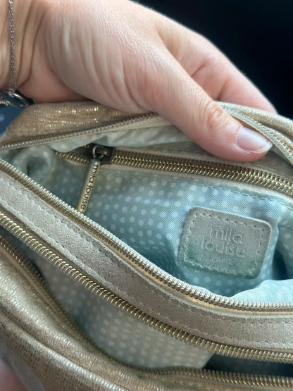 Sac en beige doré clair modèle “Mama” avec double bandoulière