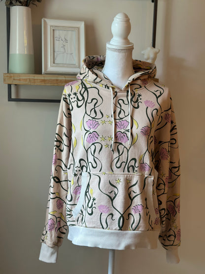 Sweat à capuche imprimé coton bio T.34/36