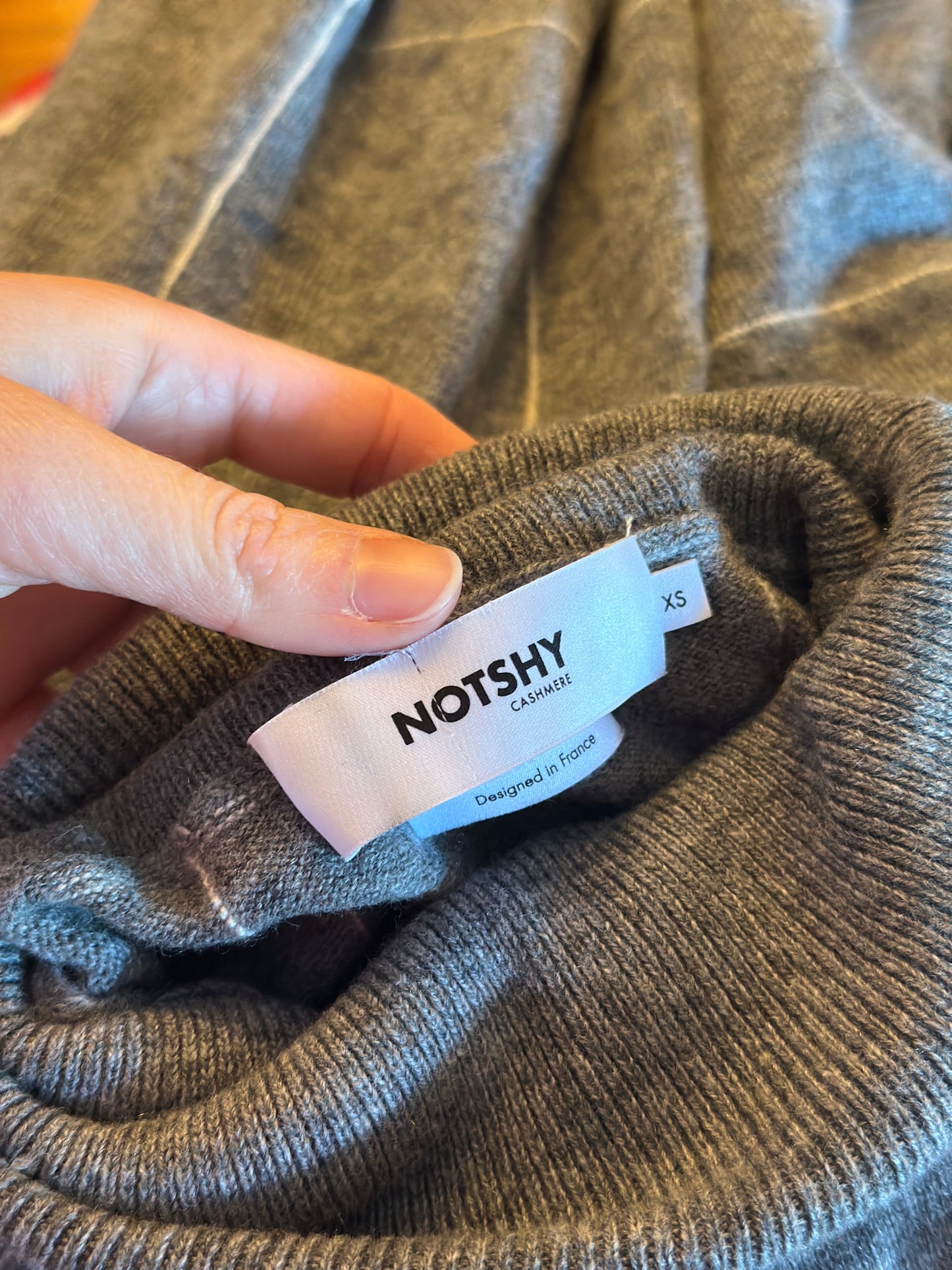 Pull col roulé à carreaux en laine mérinos et cachemire T.34