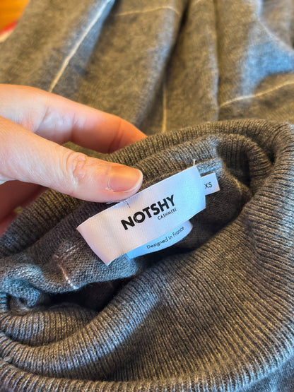 Pull col roulé à carreaux en laine mérinos et cachemire T.34