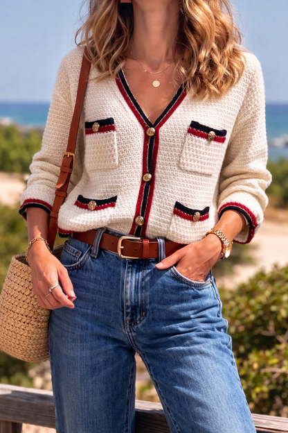 Cardigan en maille laine et alpaga T.40