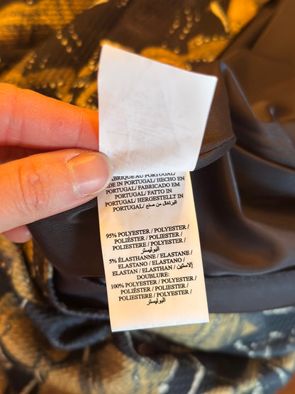 Robe imprimé insectes noir doré T.38