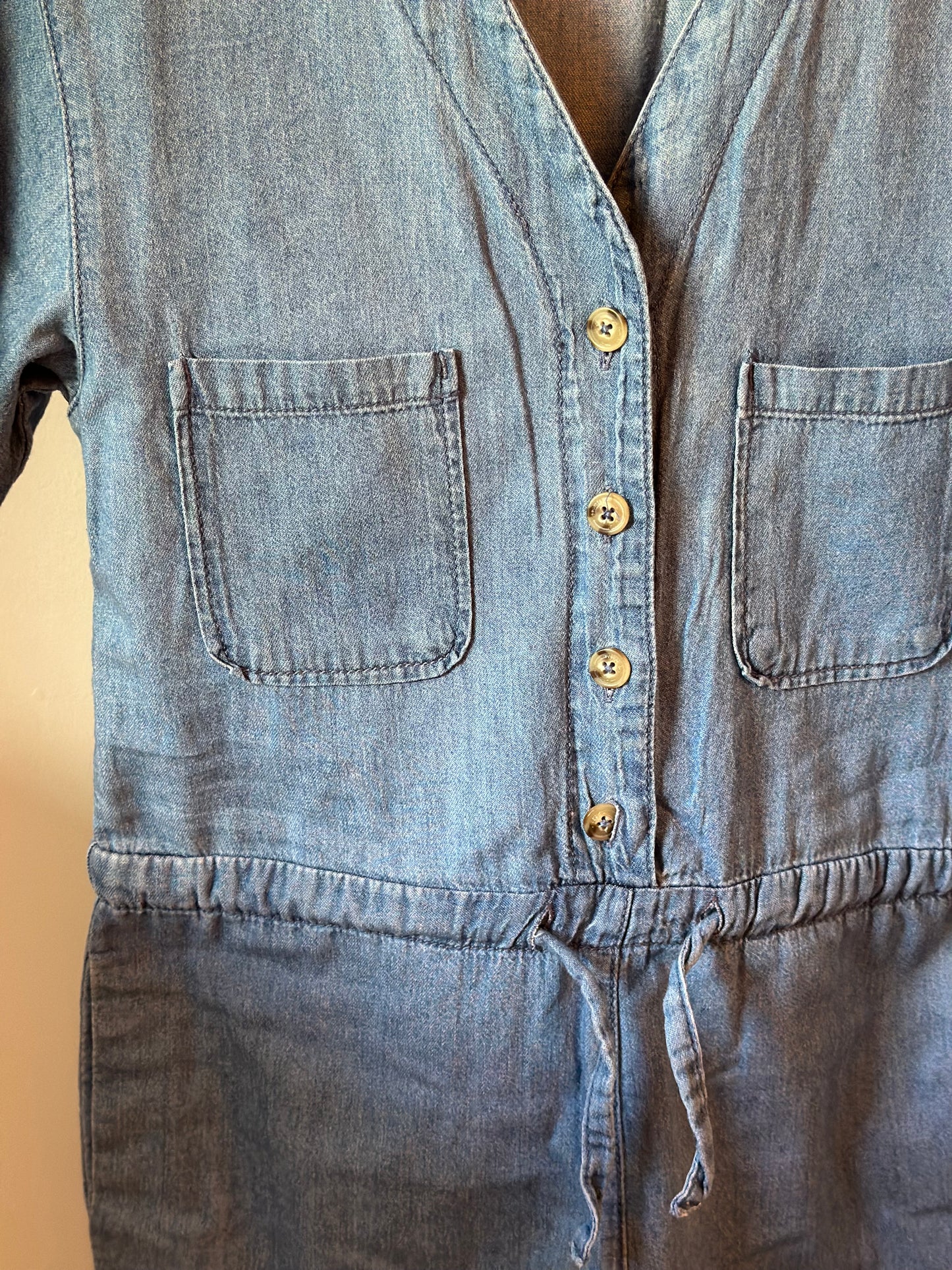 Combinaison denim bleu coton style casual chic T.34