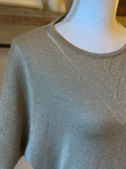 Top doré à maille fine T.36