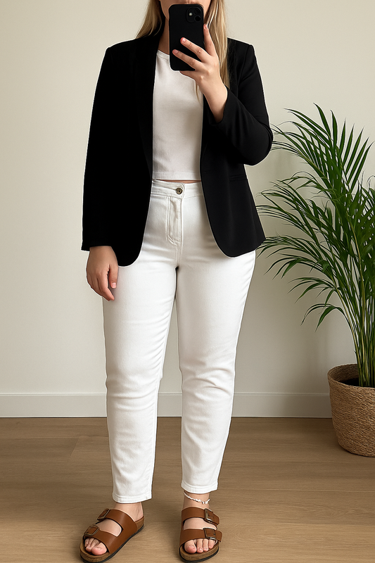 Jean blanc coupe slim T.40