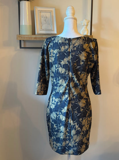 Robe imprimé insectes noir doré T.38