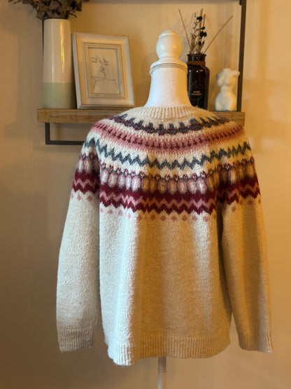 Pull motif jacquard laine Hami T.40