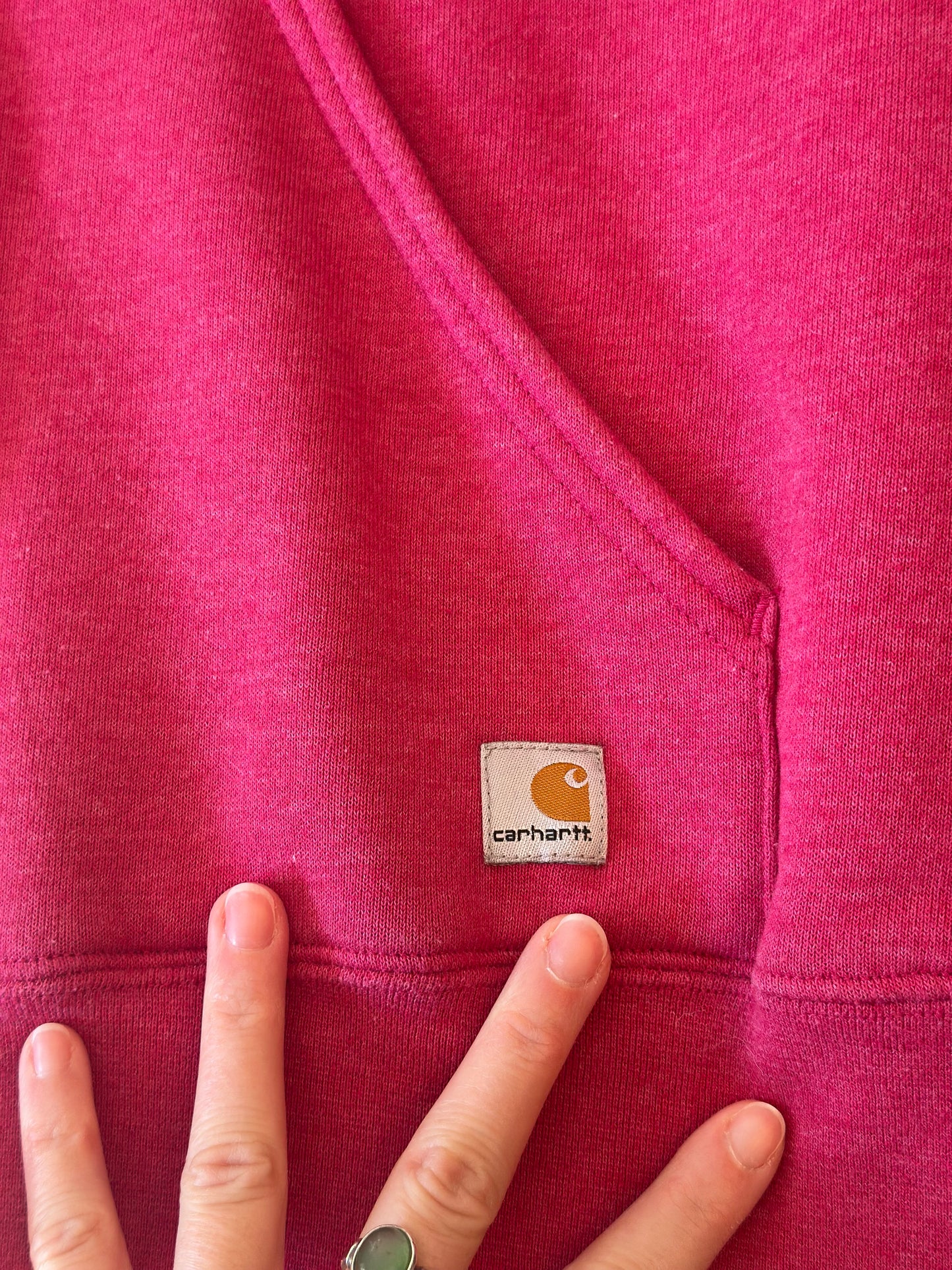 Sweat zippé à capuche rose logo brodé T.38