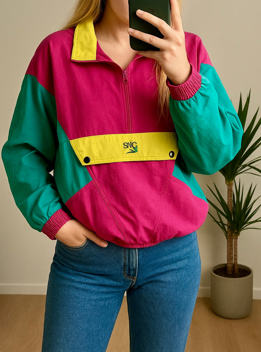 Veste vintage 80/90 colorblock T.U