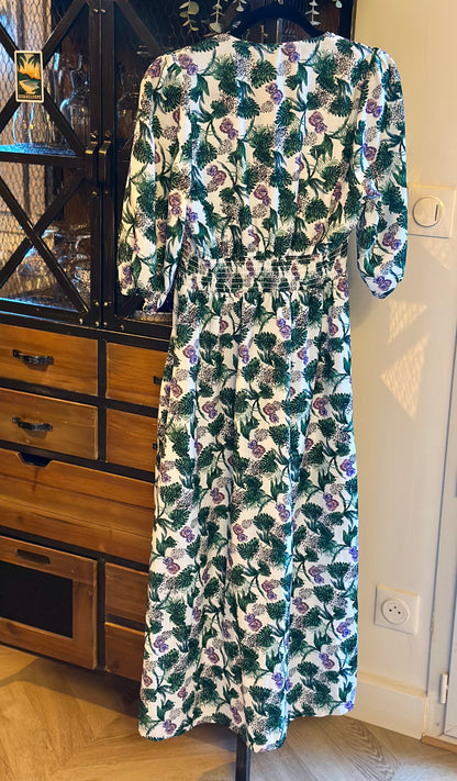 Robe mi-longue imprimée florale T.36