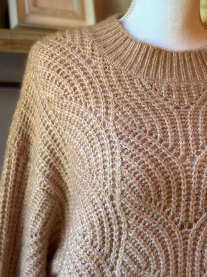 Pull maille torsadée T.36 oversize