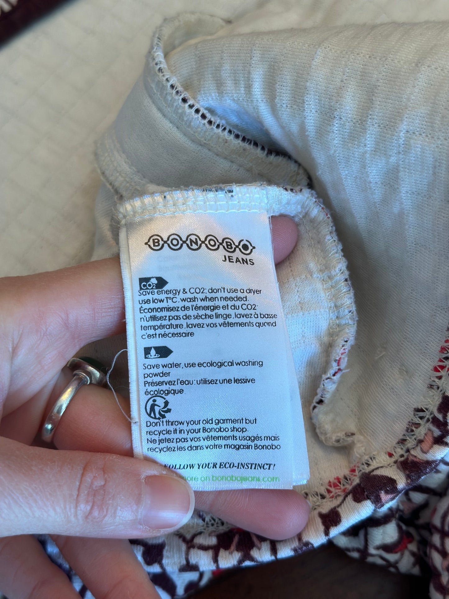 Veste matelassée imprimé graphique en coton T.36