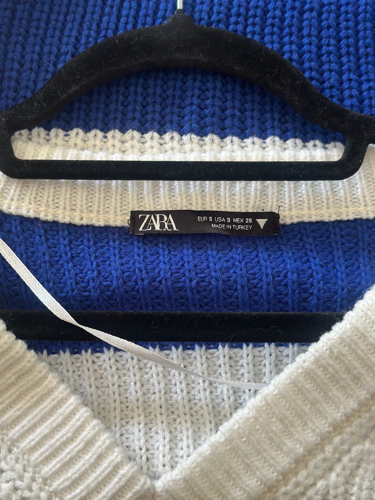Pull marinière rayé bleu blanc T.38