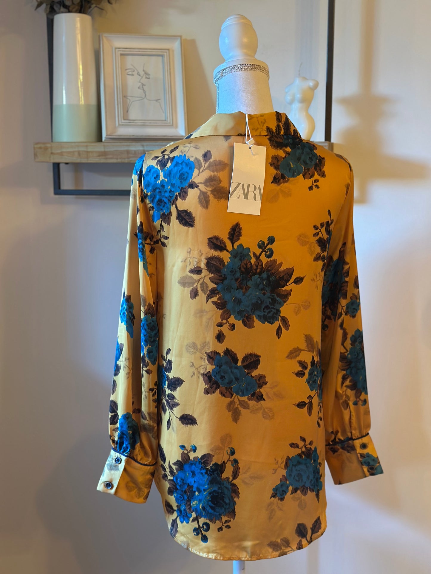 Chemise fluide imprimé floral neuf T.34