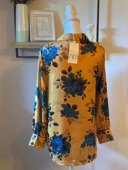 Chemise fluide imprimé floral neuf T.34