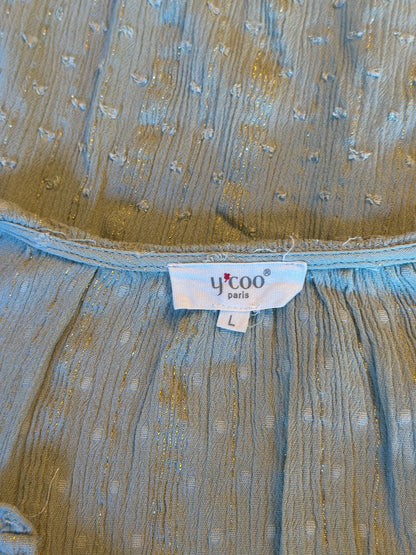 Blouse vert sauge plumetis T.40