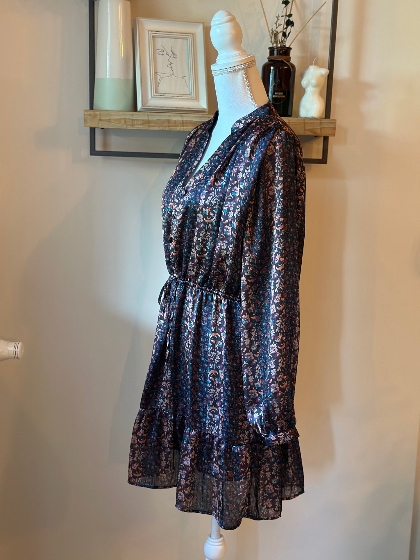 Robe imprimé fleuri noir Promod - taille 38/40