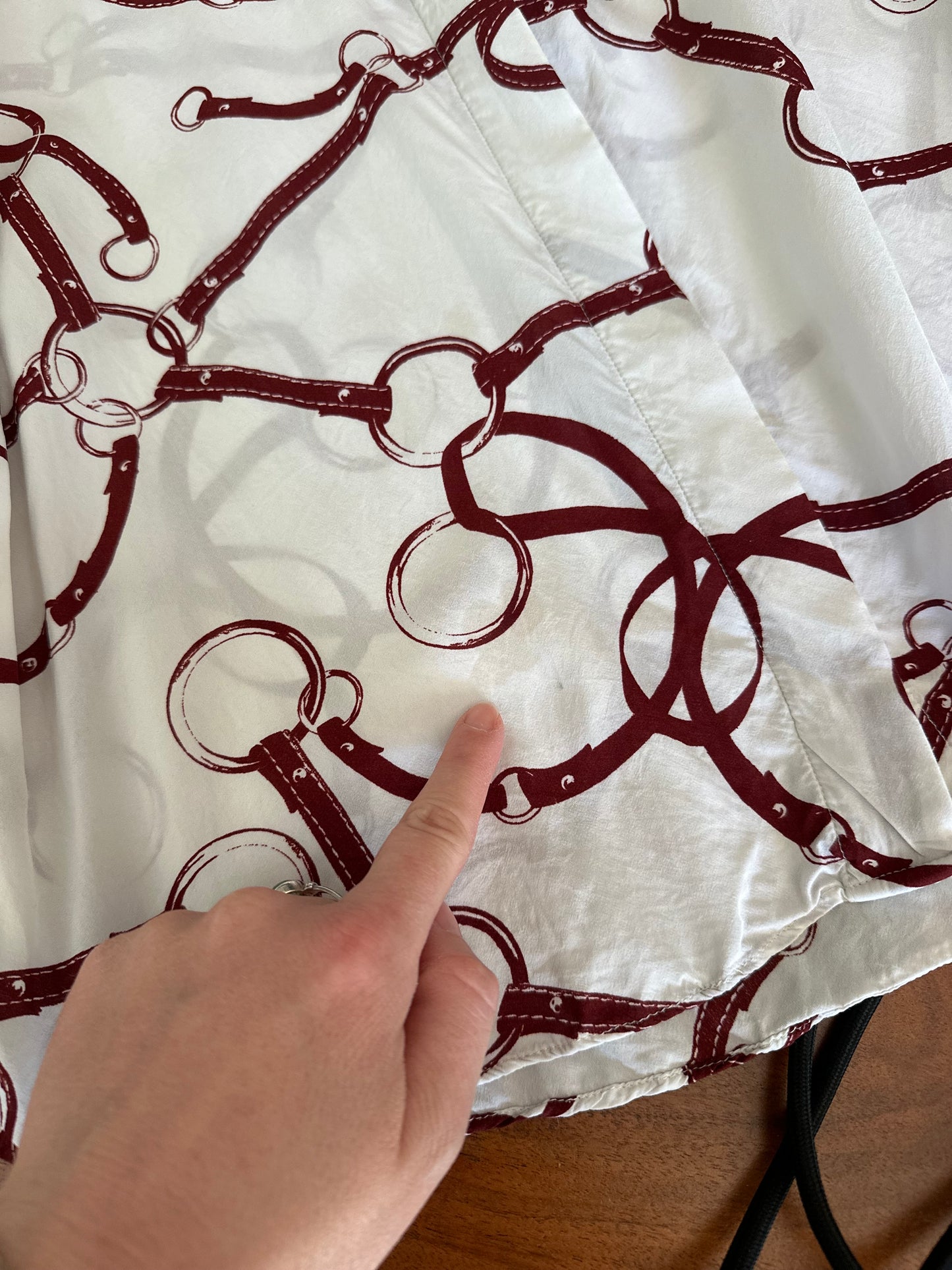 Blouse imprimé mors cheval en viscose T.40