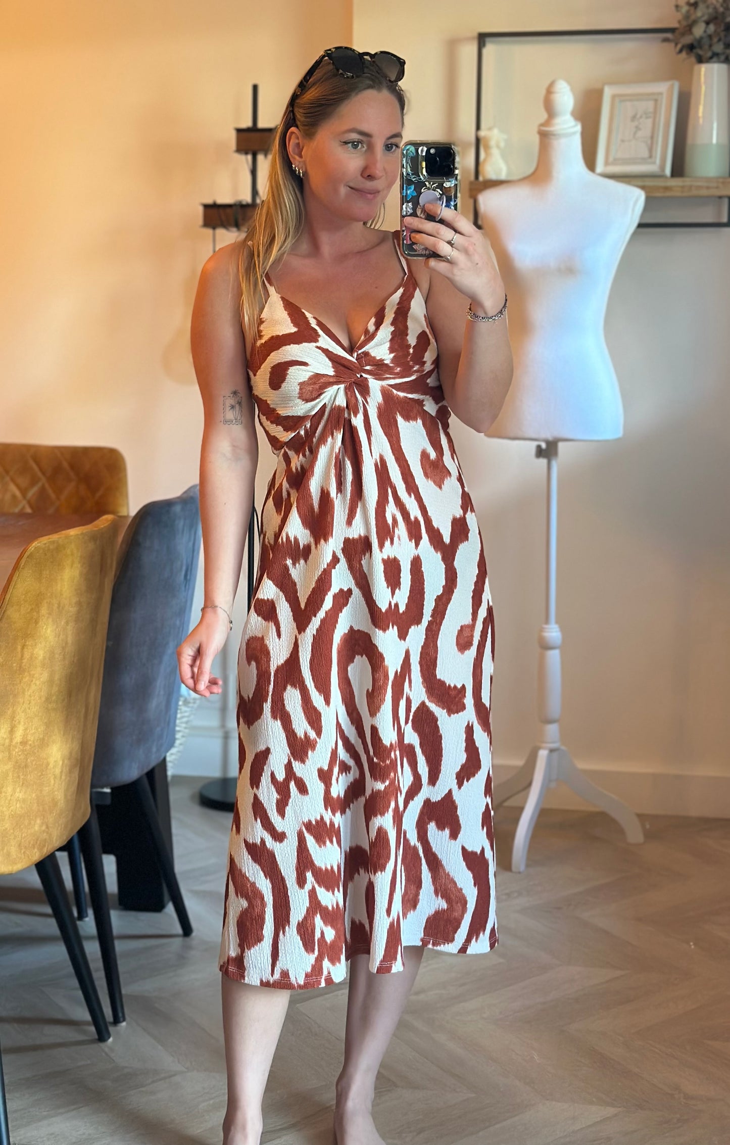Robe imprimé animalier T.34