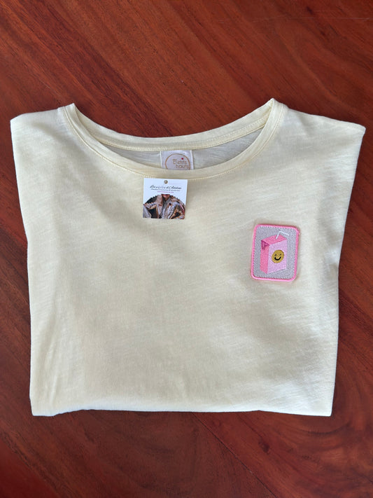 T-shirt motif smiley milk T.36 oversize