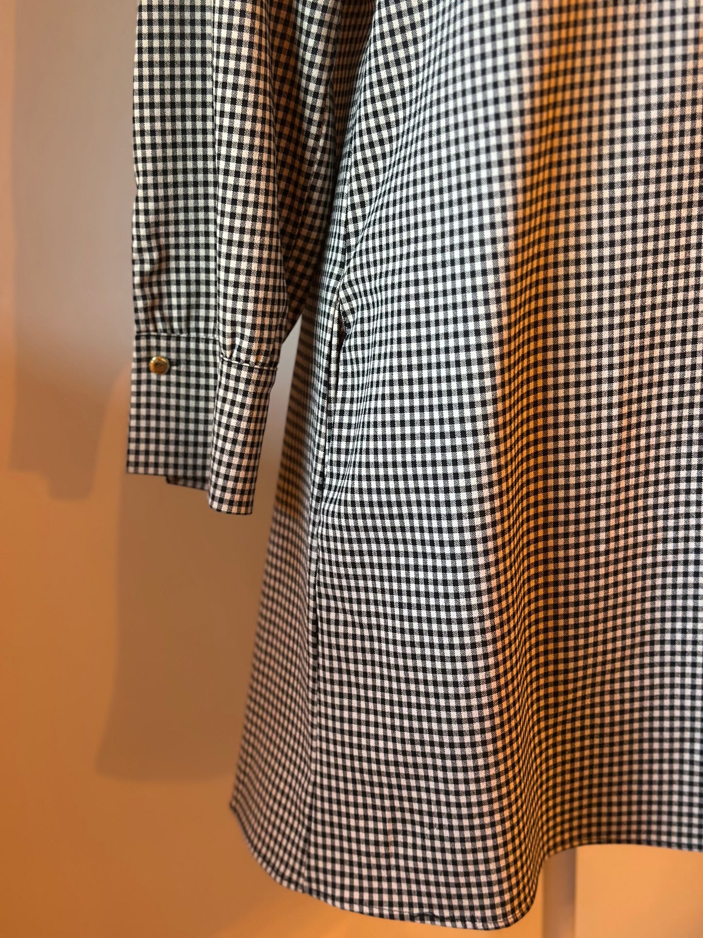 Robe mini à carreaux vichy noir et blanc T.36