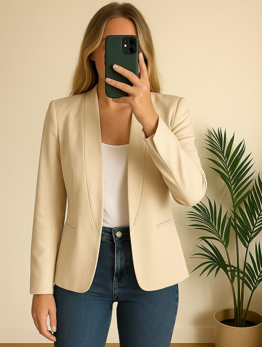 Blazer beige clair T.38