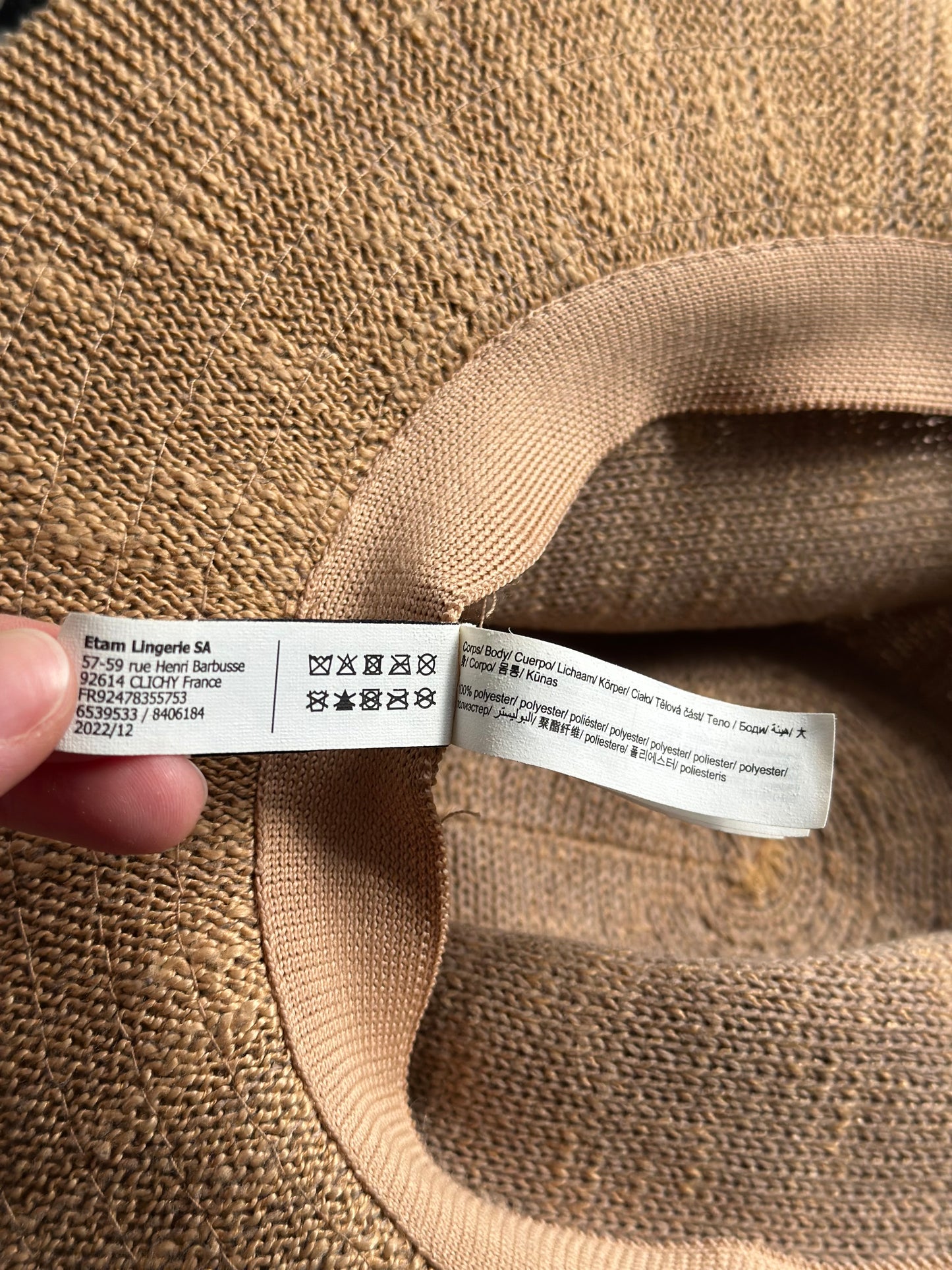 Chapeau de paille avec bande tissée rose T.U