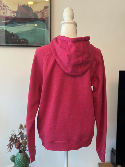 Sweat zippé à capuche rose logo brodé T.38