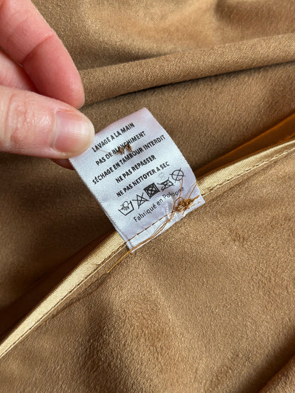 Veste chemise effet daim camel - T.3 (40/42)
