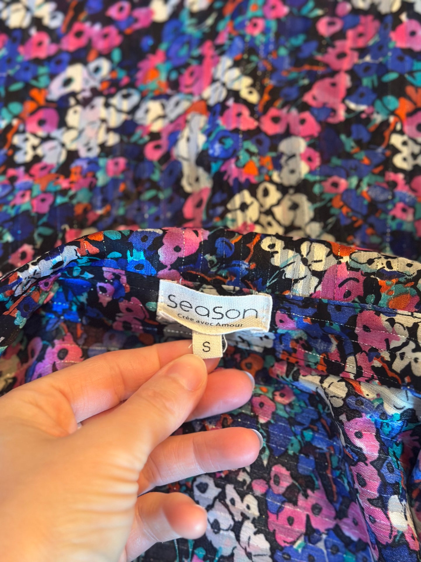 Blouse fluide fleurie multicolore T.36