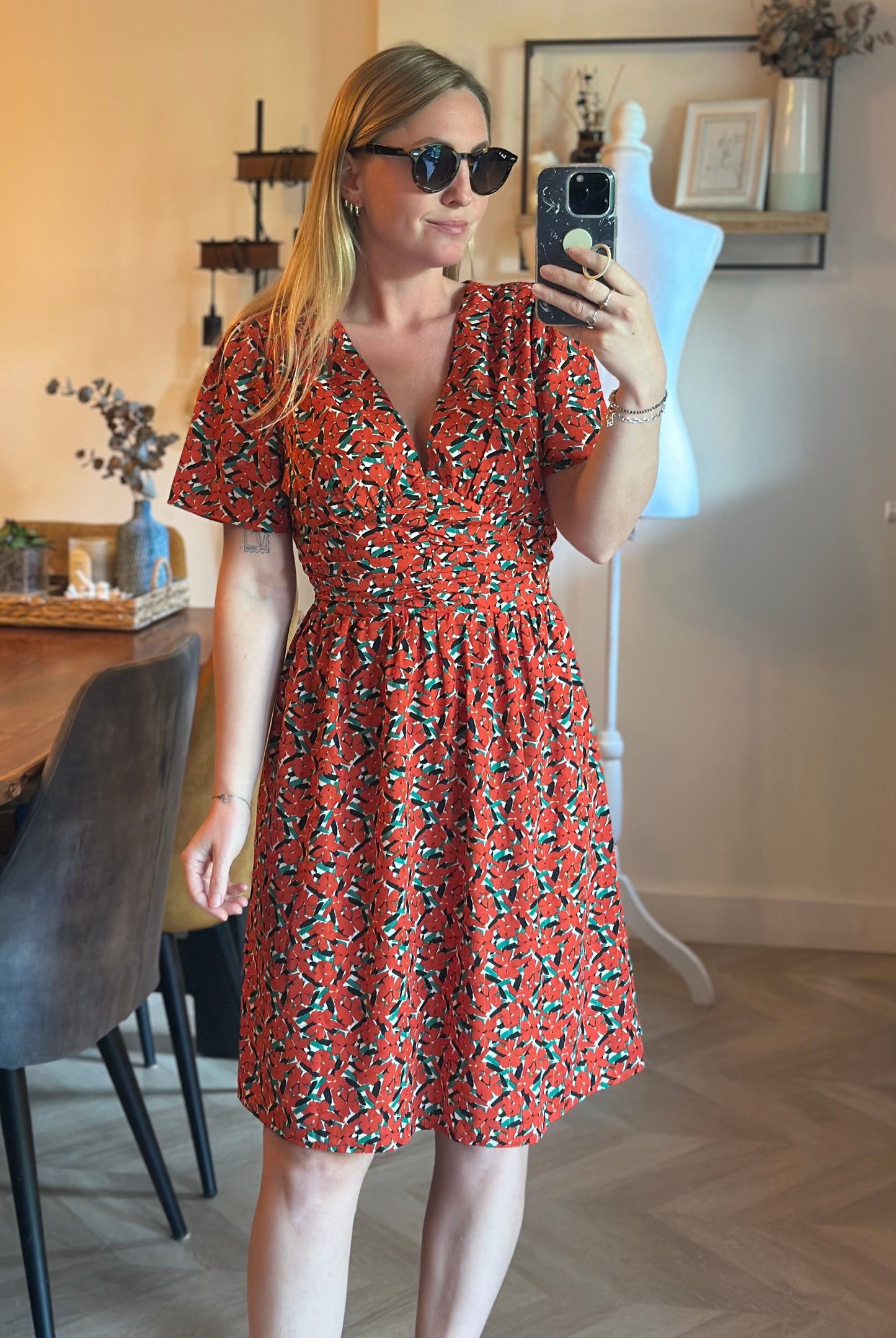 Robe fluide imprimé fleuri T.36